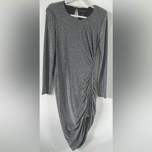 Veronica Beard Cyrus midi dress silver Size S